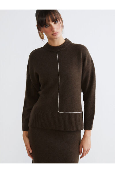 LC Waikiki Vizyon New Season guler rotund supradimensionat Pulover tricot pen...