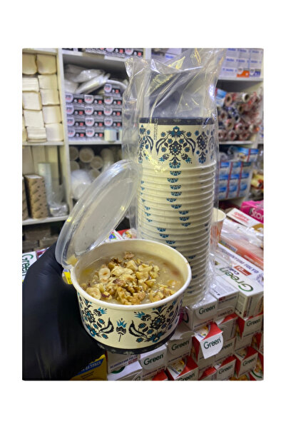 figanlar ambalaj 14 oz 100 adet kapaklı aşure kasesi çorba yemek kasesi hijyenik