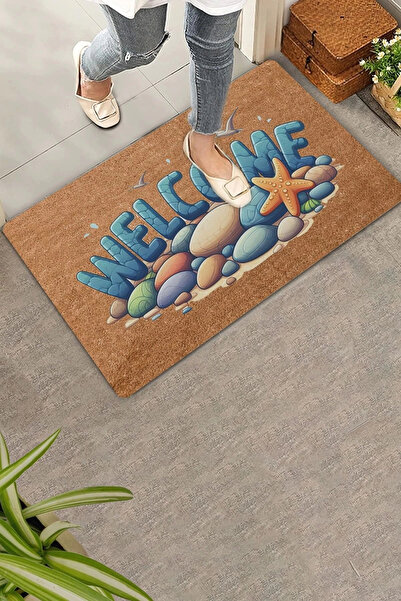 Valerine Life Covoraș de bun venit cu pietre marine și stea de mare 45x70cm