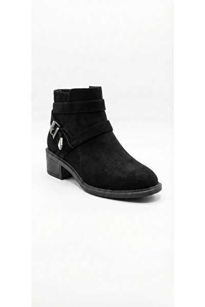 Ustalar Ayakkabı Çanta Cizme casual de damă din piele intoarsa neagra 640.241...