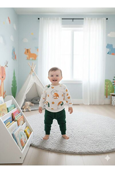 Pırlanta baby Bebek Pamuklu Winnie Baskılı Pijama Takımı - 0-24 Ay