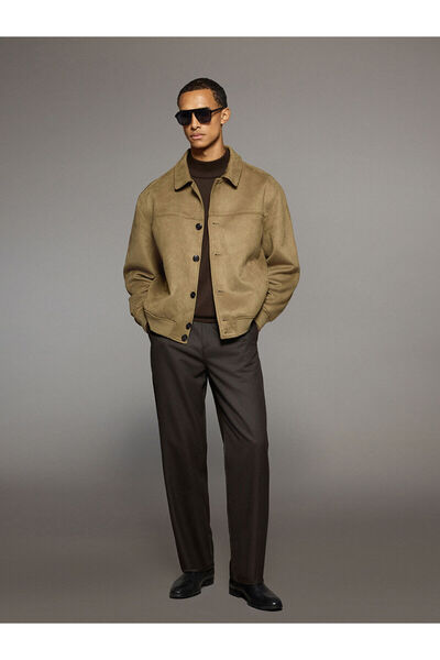 LC Waikiki Ανδρικό παντελόνι LCW Vision Brown Comfortable Fit