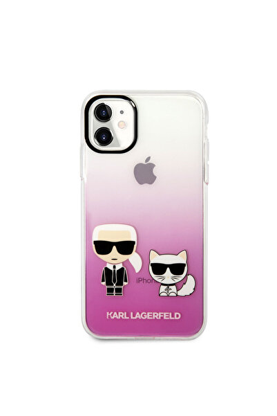 Karl Lagerfeld غطاء حماية لهاتف iPhone 11 مصنوع من مادة TPU الصلبة بتصميم K&C