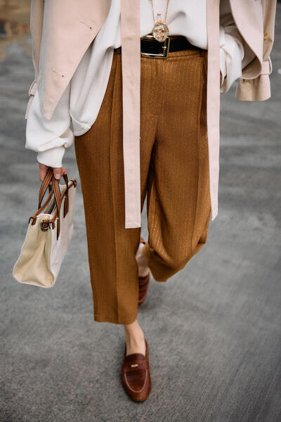 Touché Privé Striped Pleated Pant