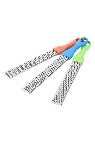 ZUZU MADE Renkli Uzun Saplı El Rendesi Limon Rendesi 27 Cm - Peynir Rendesi Kaşar Rendesi El Rendesi