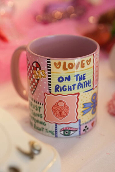 Hello Melody Design كوب "333 LOVE" - طباعة رقمية بتصميم تسلسلي مقاس 9.5 × 8 سم