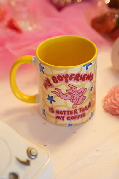 Hello Melody Design Kupa serisinden "MY BOYFRIEND" Kupa - Özgün Tasarımlı Dij...