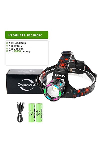 Choice مصباح أمامي LED قابل لإعادة الشحن، يعمل ببطارية من نوع C، بقوة 2000000...