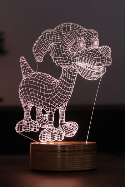 BY-LAMP Şirin Minik Köpek Figürlü Dekoratif Hediye Led Masa Lambası | ByLamp