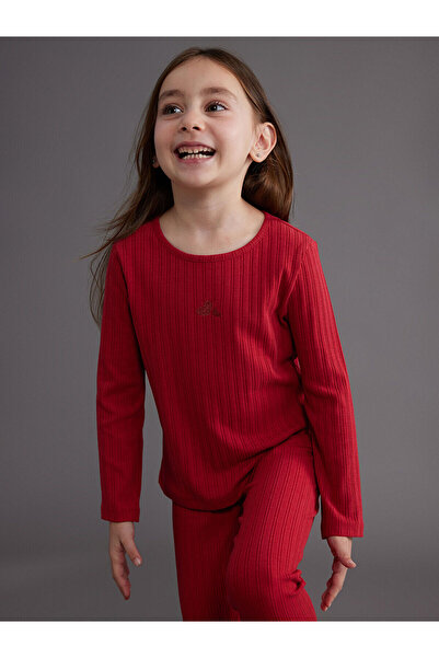 LC Waikiki Tricou cu mânecă lungă brodat pentru fete Peak New Season