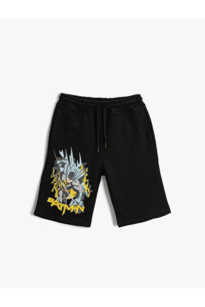 Koton Szorty z nadrukiem Batmana, licencjonowana talia z wiązaniem i gumką