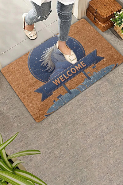 Valerine Life سجادة باب ترحيب مستقبلية مقاس 45 × 70 سم
