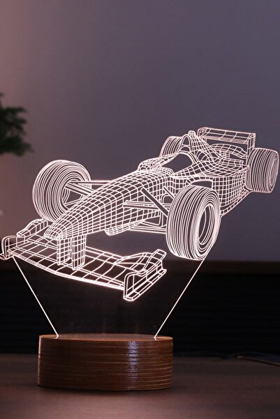 BY-LAMP Yarış Arabası Figürlü Dekoratif Hediye Led Masa Lambası | ByLamp