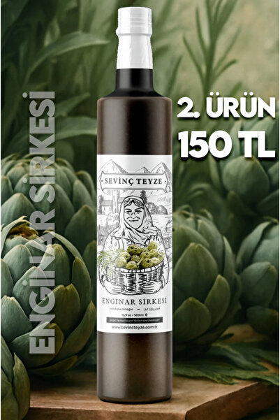 Organik Teyze Sevinç Teyze Doğal Fermantasyon Enginar Sirkesi, Artichoke Vinegar 500ml