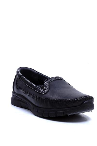 Forelli 29423-G Siyah Kadın Hakiki Deri Ayakkabı