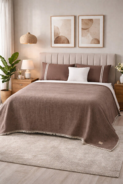 Vintero Home Müslin Dokulu %100 Pamuk Çift Kişilik Pike Seti 200x240 cm