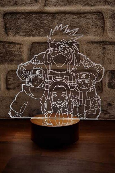 BY-LAMP Naruto Kakashi Team 7 Figürlü Dekoratif Hediye Led Masa Lambası | 7 I...