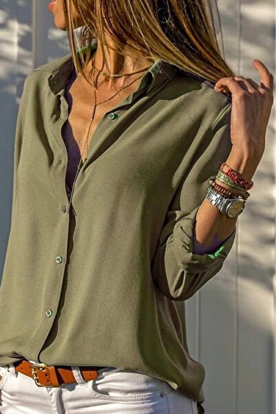 rengamoda Dokuma Viskon Kumaş Efsane Basic Gömlek Ant Ön 62 Cm Arka 70 Cm