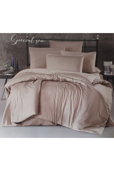 es home collection Set cuvertură dublu din satin de bumbac