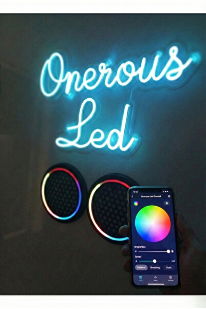 Onerous Özel Üretim Telefon Kontrollü Pixel Neon Ledli 120 Mod 20cm Midrange Kapağı 2 Takım(4 ADET)