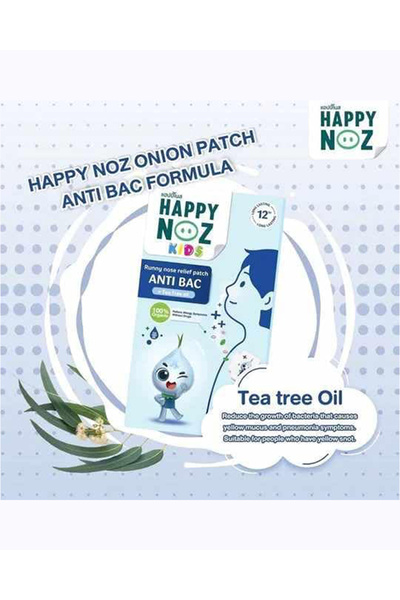 Happy Noz Anti Bac Runny Nose Relief Patches with Tea Tree Oil – Kids