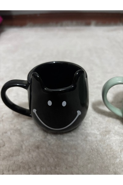 SEVEN7 Renkli Kedicik Kahve ve Çay Bardak 150ml