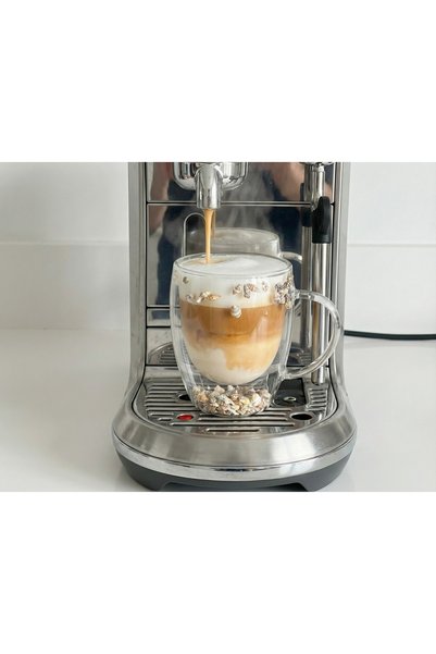 MİMOZA PARK 1 Piece Sea Shell Heat Resistant Double Wall Cup Mug |   Coffee Presentation Cup