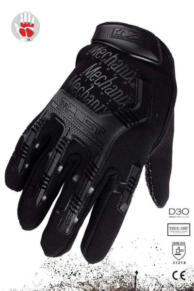 MECHANIX Tactical, Siguranța la locul de muncă, Mănuși tactilă durabilă pentru motocicletă Negru Negru M