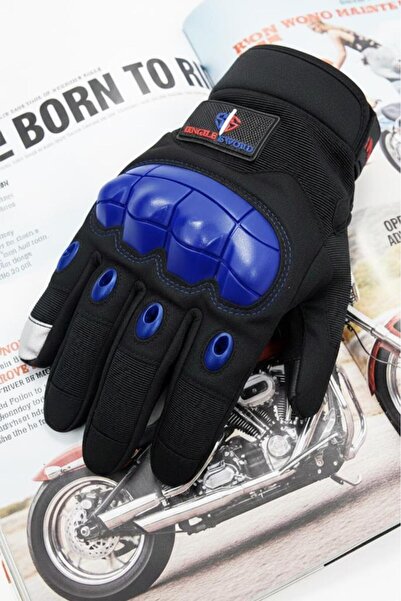 SINGLE SWORD Sword Tam Parmak Reflektörlü Motosiklet Sürüş Eldiveni – Dokunma...