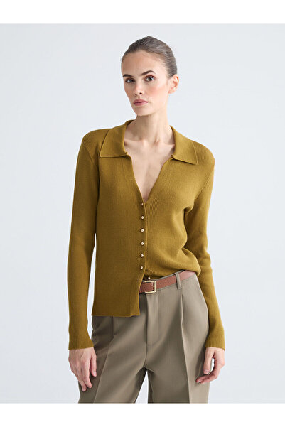 LC Waikiki Polo Neck Women's Knitwear Cardigan