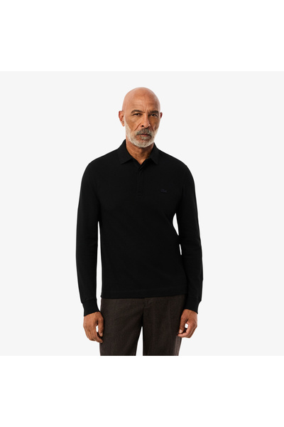 Lacoste Erkek Regular Fit Uzun Kollu Siyah Paris Polo