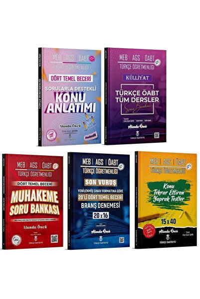 TÜRKÇE ÖABTDEYİZ ÖABT MEB-AGS Türkçe Öğretmenliği Dört Temel Beceri 5 li Set ...