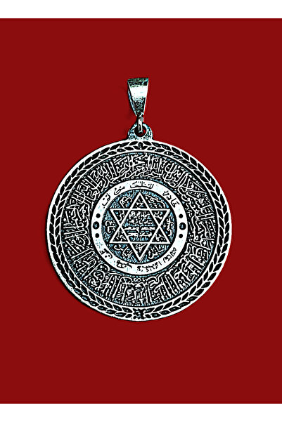 Takı Mi Davut Yildizi Süleyman Mührü Gümüş Madalyon Kolye Ucu