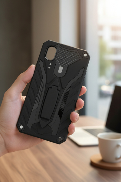 batuteknoloji Galaxy A2 Core Ultra Koruma Standlı Tank Kılıf