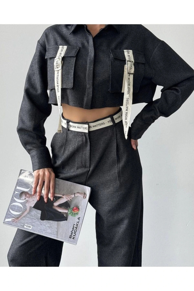 Glam Fashion Sa džepovima Sa prugastim detaljima Košulja - 24k11659