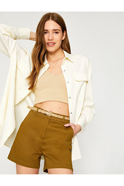 Koton Γυναικείο Σορτς Χακί & Βερμούδες