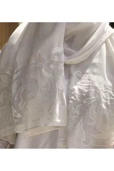 Veil Designer طرحة سكرية ملكي بوال بقماش ياباني بتطريز سكريه المقاس : 60 * 190