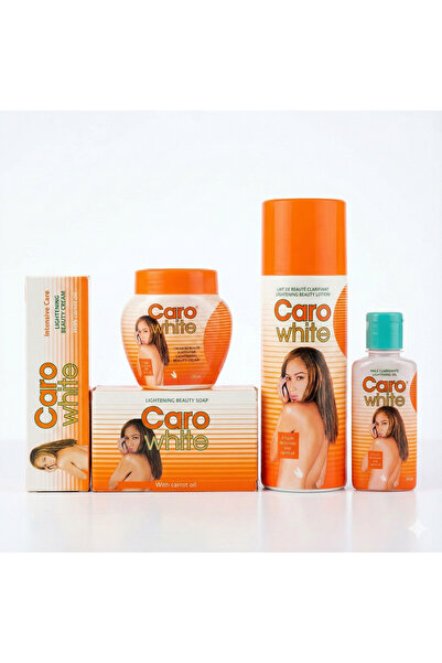 Caro White مجموعة العناية بالبشرة بزيت الجزر (لوشن 300 مل - زيت 50 مل - صابون 180 غرام - كريم 120 مل - قناع 30 مل)