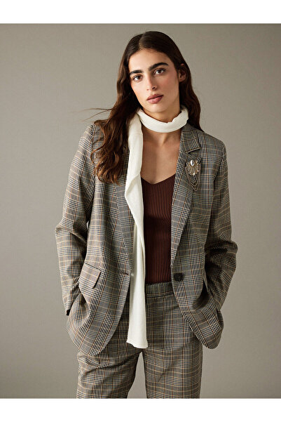 LC Waikiki LCW Vision Ekose Kadın Blazer Ceket