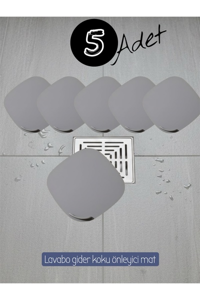 Dem Home 5 ADET Kötü Koku Önleyici Silikon Mat Banyo Mutfak Lavabo Balkon Gid...