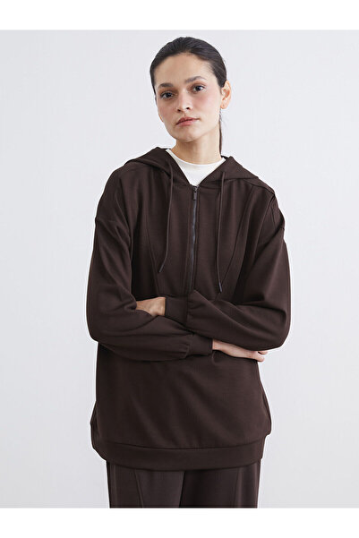 LC Waikiki Vizyon New Season Hooded Oversized Women's Sweatshirt Tunic