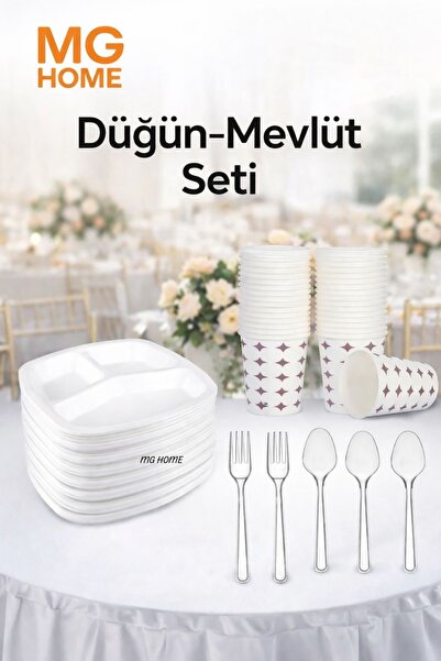 VENON 20 Takım❤️ 3 Göz Köpük Tabak – Isıya Dayanıklı Ekonomik -Kullan At HİJY...
