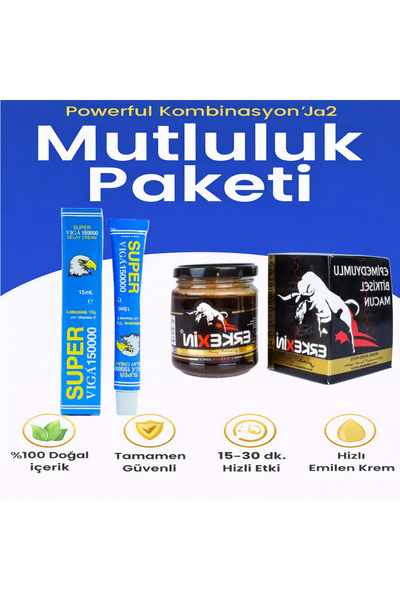 Viga Erkeklere Özel 1’lü Masaj Kremi 15 mL + 240 g Bitkisel Macun Hediye Paket
