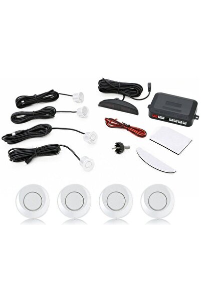 AEM AEMPART Araç geri park sensörü led ekran ve ses ikazlı beyaz 18mm