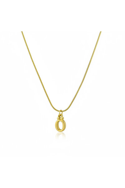 CAXBERN Minimal Ö Harfi Kararmaz 316l Çelik Kolye Altın Kaplama