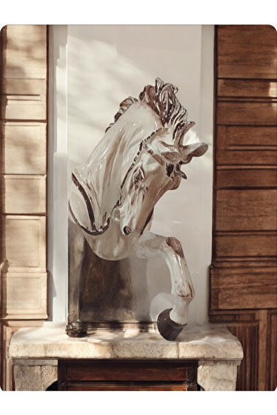 PESA PeSaPe ArT At kafası duvar dekorasyon heykeli (48cm×28cm)