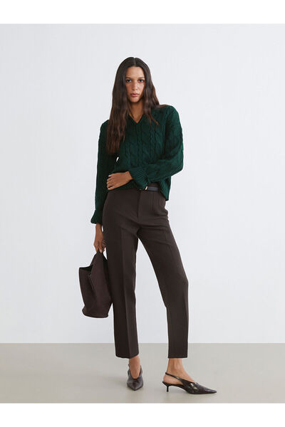 LC Waikiki Seray Нова колекция Дамски панталони с висока талия и плисета