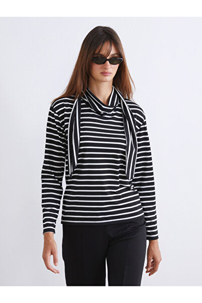 LC Waikiki Two Mt Shop Quality Soulife White Striped Loose & Loose Long Sleev...