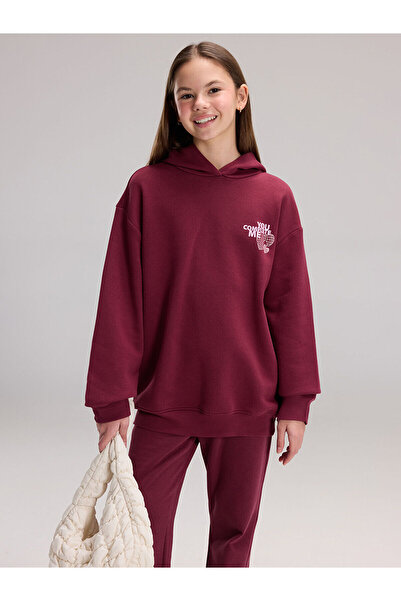LC Waikiki Özmarka New Season Hooded Girls' Thick Sweatshirt