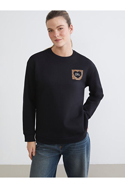 LC Waikiki LCW Comfort Дамска дебела блуза с принт, в голям размер